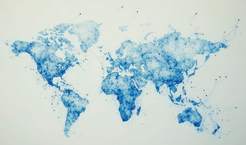 Mapa-Mundi. Enviamos dinero en cualquier momento a cualquier lugar del mundo.